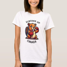 Beaver with a Maple Leaf and Elbows Up Canada Big