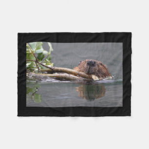 Beaver Working Fleece Blanket