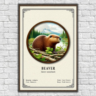 Beaver Zoology Series Poster