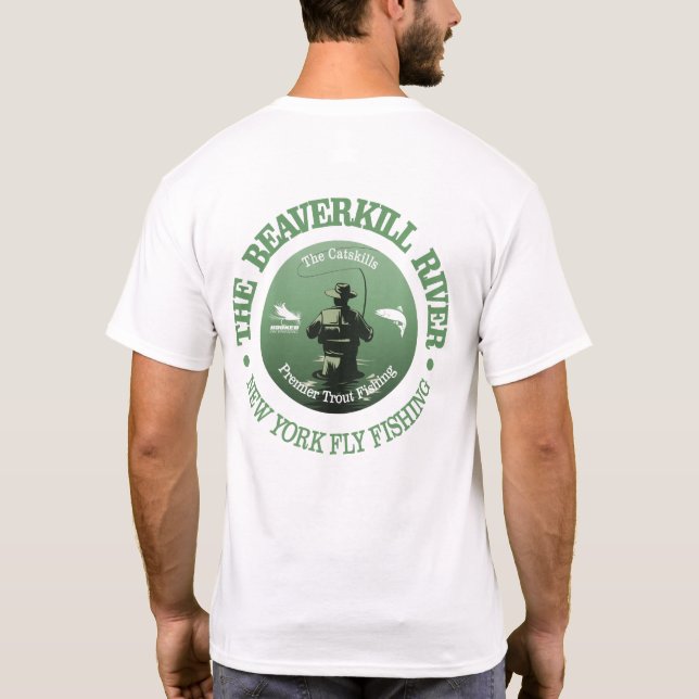 Beaverkill River (Fly Fishing) T-Shirt (Back)
