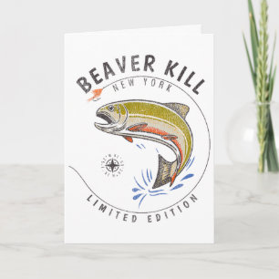 Beaverkill River New York Fly Fishing Souvenir Bea Card