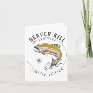 Beaverkill River New York Fly Fishing Souvenir Bea Card