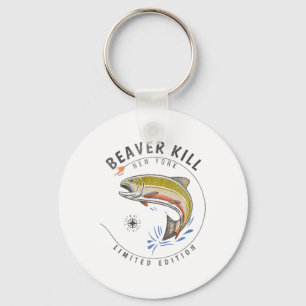 Beaverkill River New York Fly Fishing Souvenir Bea Keychain