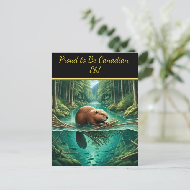 Beavers Forest Symphony Postcard (Standing Front)