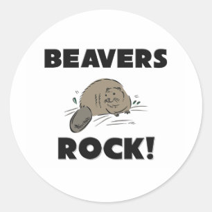 Beavers Rock Classic Round Sticker