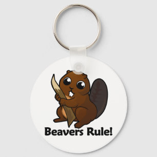 Beavers Rule! Keychain