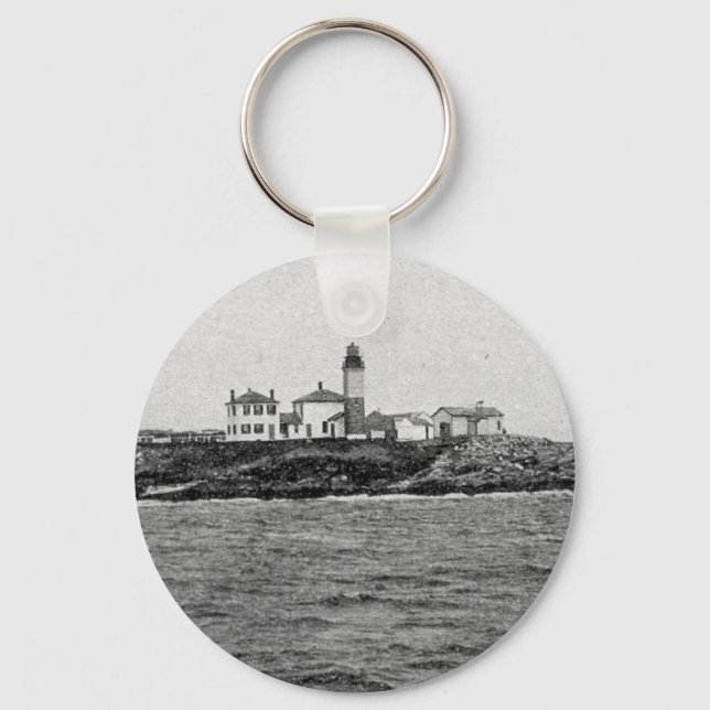 Beavertail Lighthouse 1900 Keychain (Front)