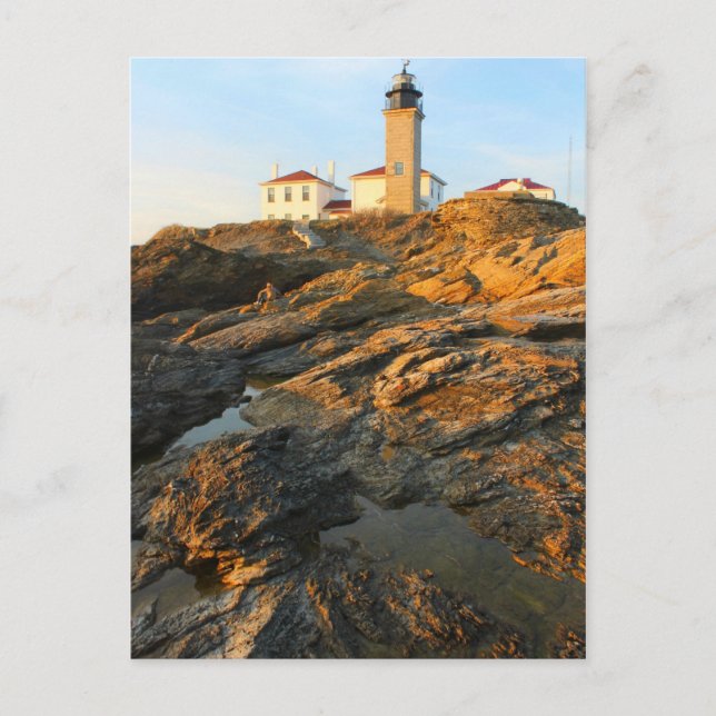 Beavertail Lighthouse Jamestown Rhode Island Postcard (Front)