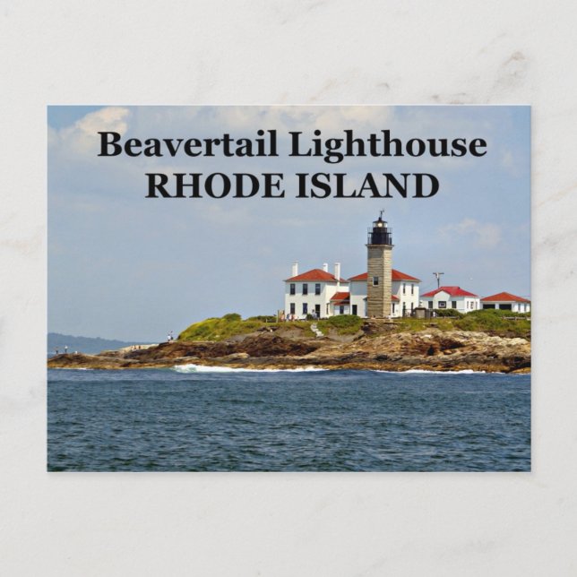 Beavertail Lighthouse, Rhode Island Postcard (Front)