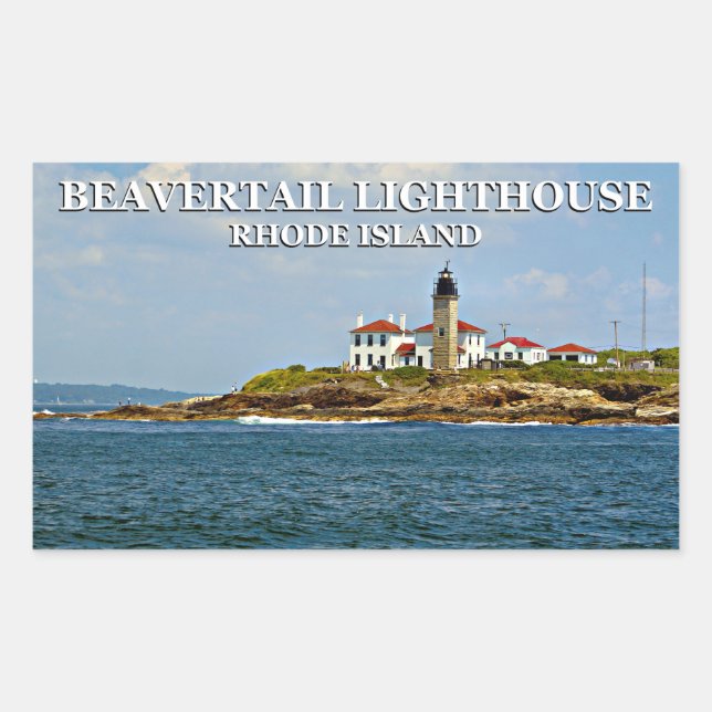Beavertail Lighthouse, Rhode Island Sticker (Front)