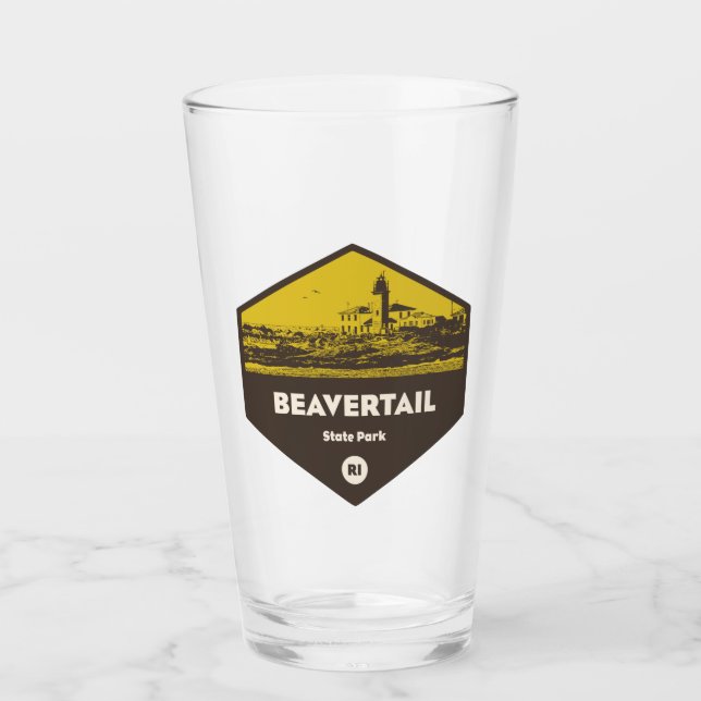 Beavertail State Park Rhode Island Glass (Front)
