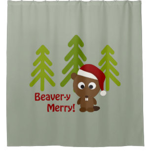 Beavery Merry! Cute Santa Beaver