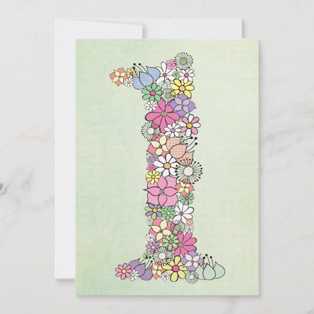 Bébé 1er anniversaire fête Invitation personnalisé (Devant)