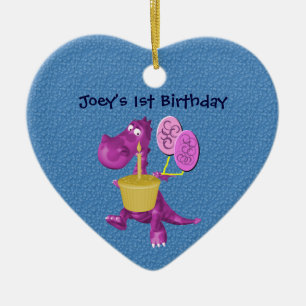 Bébé 1er anniversaire mignon Ornement Dragon