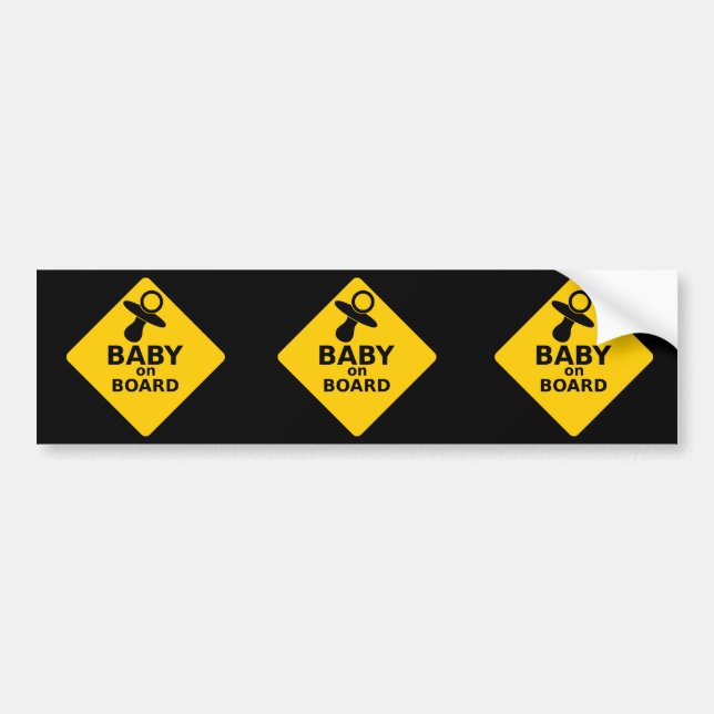 Bébé À Bord Bumper Sticker (Devant)