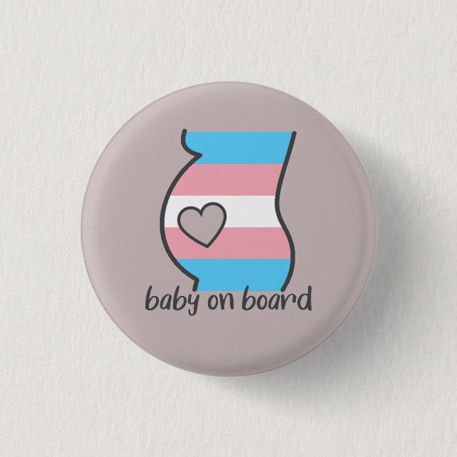 Bébé à bord Drapeau Trans Fide Grossesse Badge (Devant)