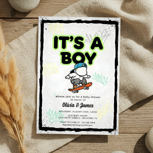 Bébé à bord Invitation à la fête de baby shower sk