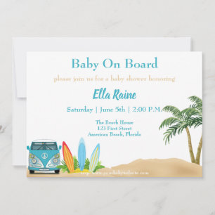 Bébé à bord Invitation Baby shower