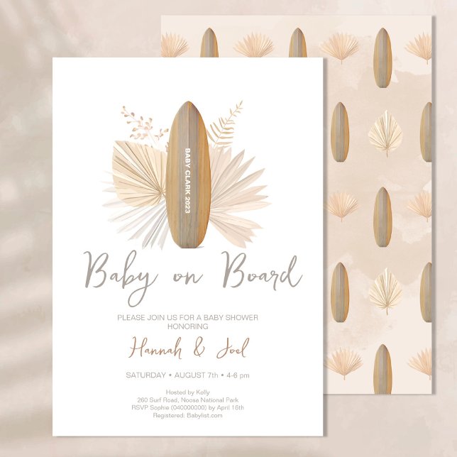 Bébé à bord Invitation Baby shower (Créateur téléchargé)