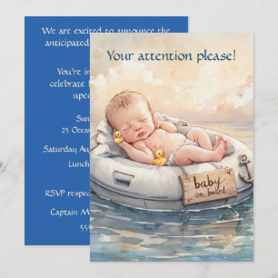 Bébé à bord Invitation de douche en téléchargement