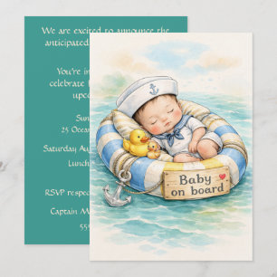 Bébé à bord Invitation de douche Téléchargement nu
