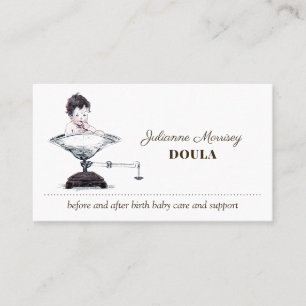 Bébé à l'échelle sage-femme Doula Carte de visite