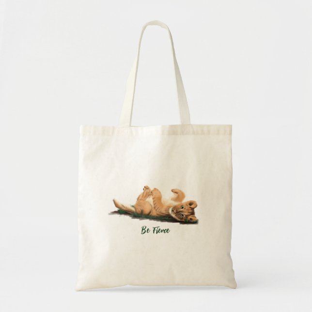 Bébé adorable Lion Pastel Sac fourre-tout Faune (Devant)