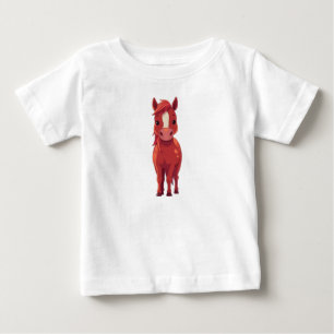 Bébé Adorable Red Chestnut horse   T-Shirt Blanc pour E