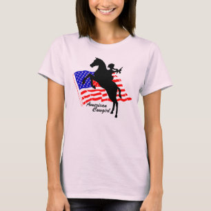 Bébé américain de cow-girl de dames - T-shirt d