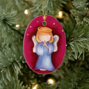 Bébé ange Noël ornement rouge propre photo