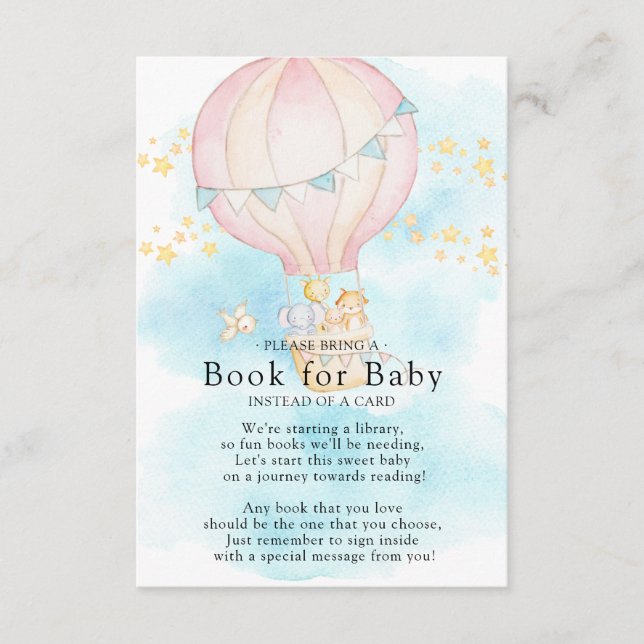 Bébé Animaux Balloon Livre de la carte bébé (Devant)