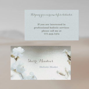 Bébé apaisant Bleu Aquarelle Carte de visite Flora