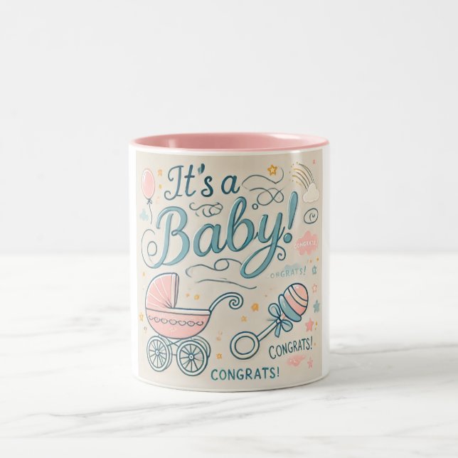 Bébé Arrival Mug | Félicitations aux nouveaux pare (Centre)