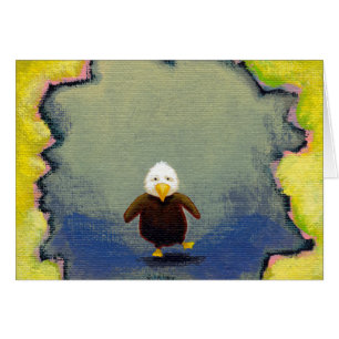 Bébé bancal d'art d'aigle chauve apprenant