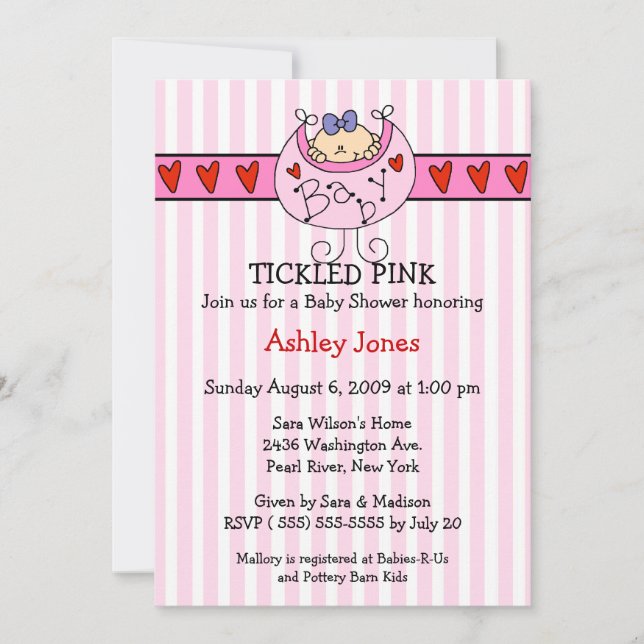 Bébé Bébé Bébé Invitations de douches pour bébés (Devant)