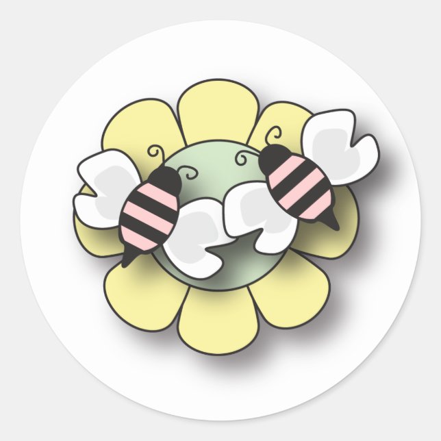 Bébé Bee Twin Girls Sticker (Devant)