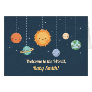 Bébé bienvenu au monde Sun et à l'espace de