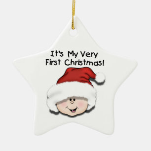 Bébé blanc 1er ornement de Noël