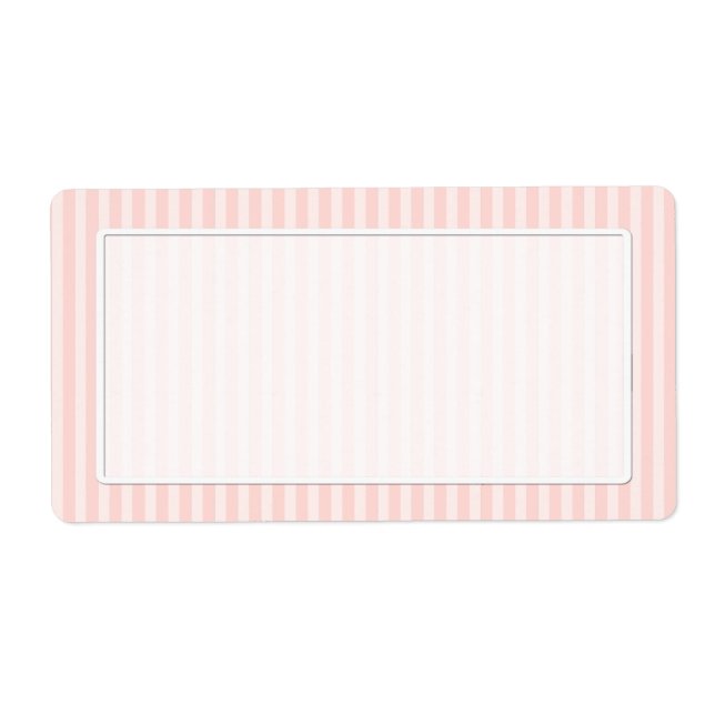Bébé blanc rose rayé Étiquettes d'expédition (Devant)