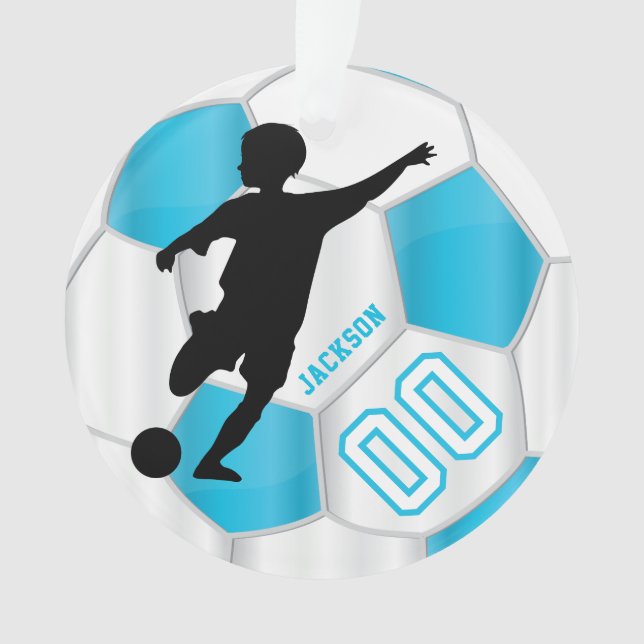 Bébé Bleu et Blanc Personnalisez le joueur de foot (devant)