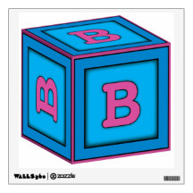 Bébé bloc Décal mural - Lettre B