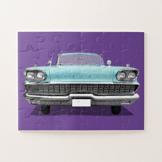 BÉBÉ BLUE CLASSIQUE VOITURE JIGSAW PUZZLE (Horizontal)