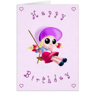Bébé Bonne carte d'anniversaire Petite fille Swink