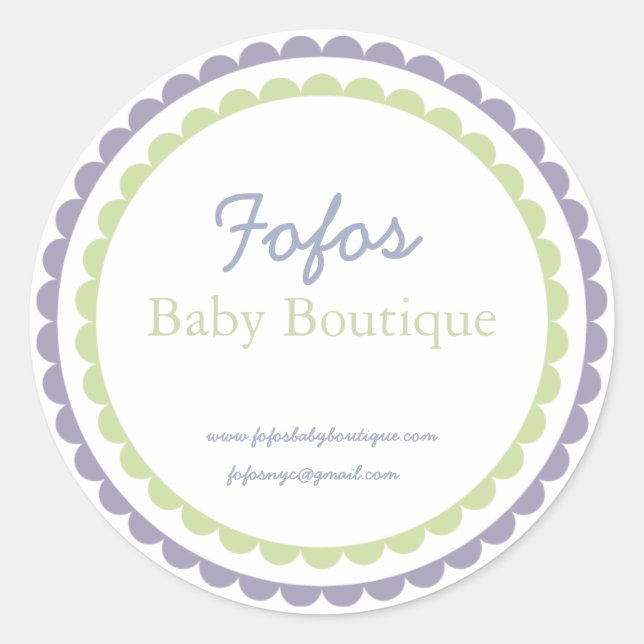 Bébé Boutique Étiquette de mode / Sticker (Devant)