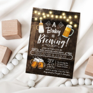 Bébé brasse Baby shower Invitation Bière