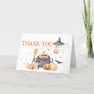 Bébé brasse Orange Halloween Carte de remerciement