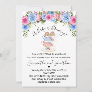 Bébé brasse Pâques Genre Reveal Tea invitation