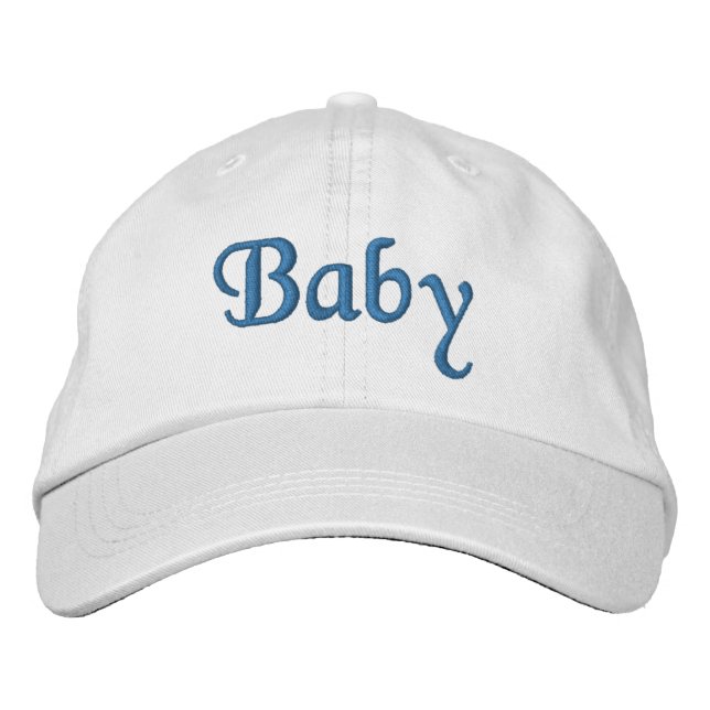 Bébé brodé Casquette de baseball / Casquette bleu (Devant)