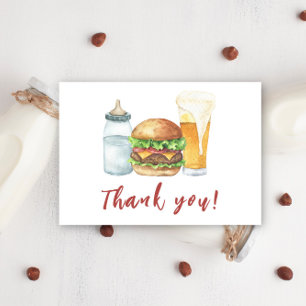 Bébé, Burgers et Bières Fête prénatale Merci