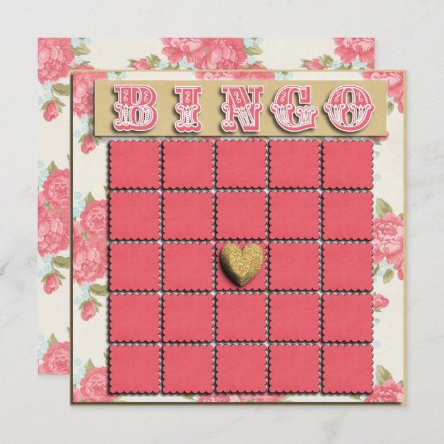 Bébé cadeau BINGO BABY SHOWER CARTES DE JEU (Devant / Derrière)